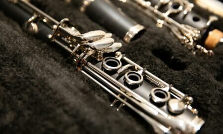 black clarinet with case