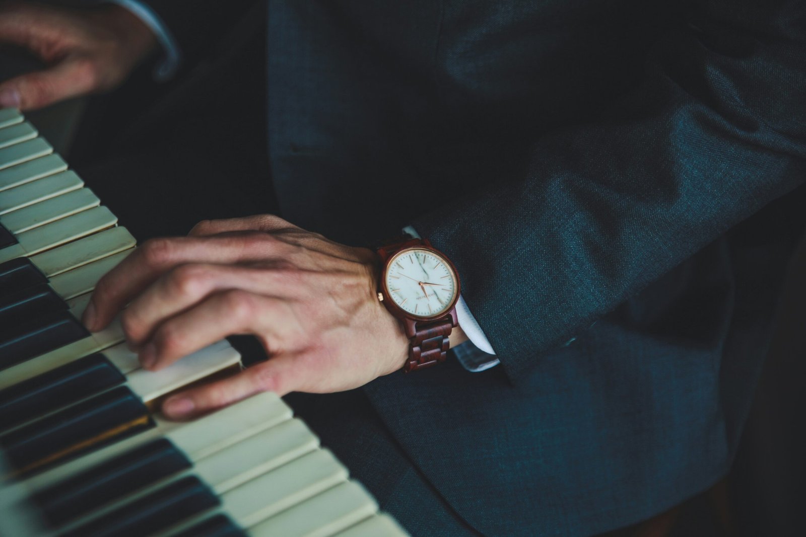 man playing piano